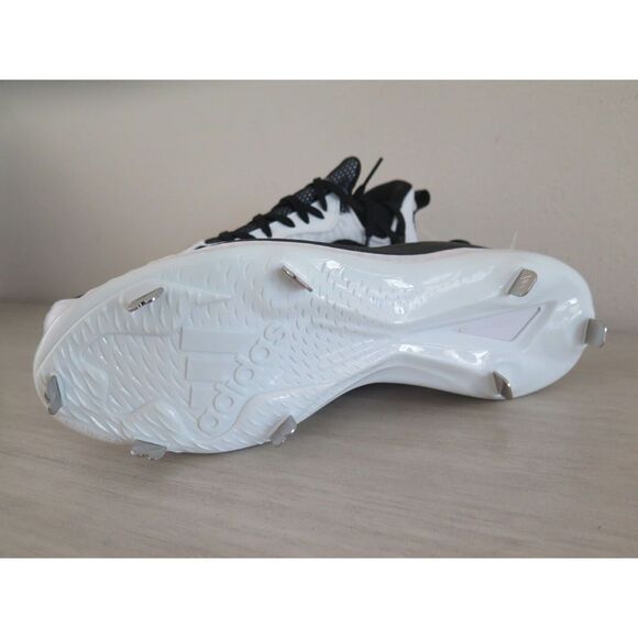 adidas EE4131 Men Sz 12 White/Black Icon V Bounce Iced Out Metal Baseball Cleats - Picture 9 of 10